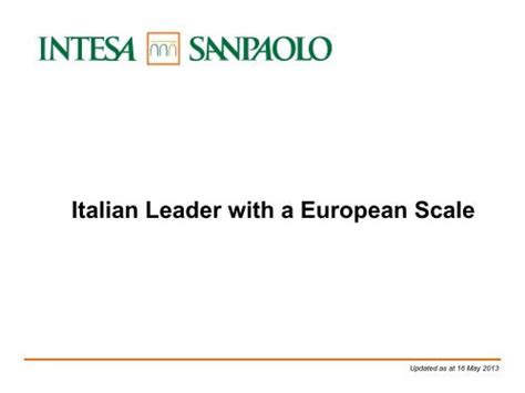 gianluigi prada in intesa sanpaolo|Italian Leader with a European Scale .